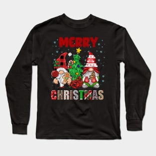 Merry Christmas Gnome Family Funny Xmas Tree Women Men Kids Long Sleeve T-Shirt